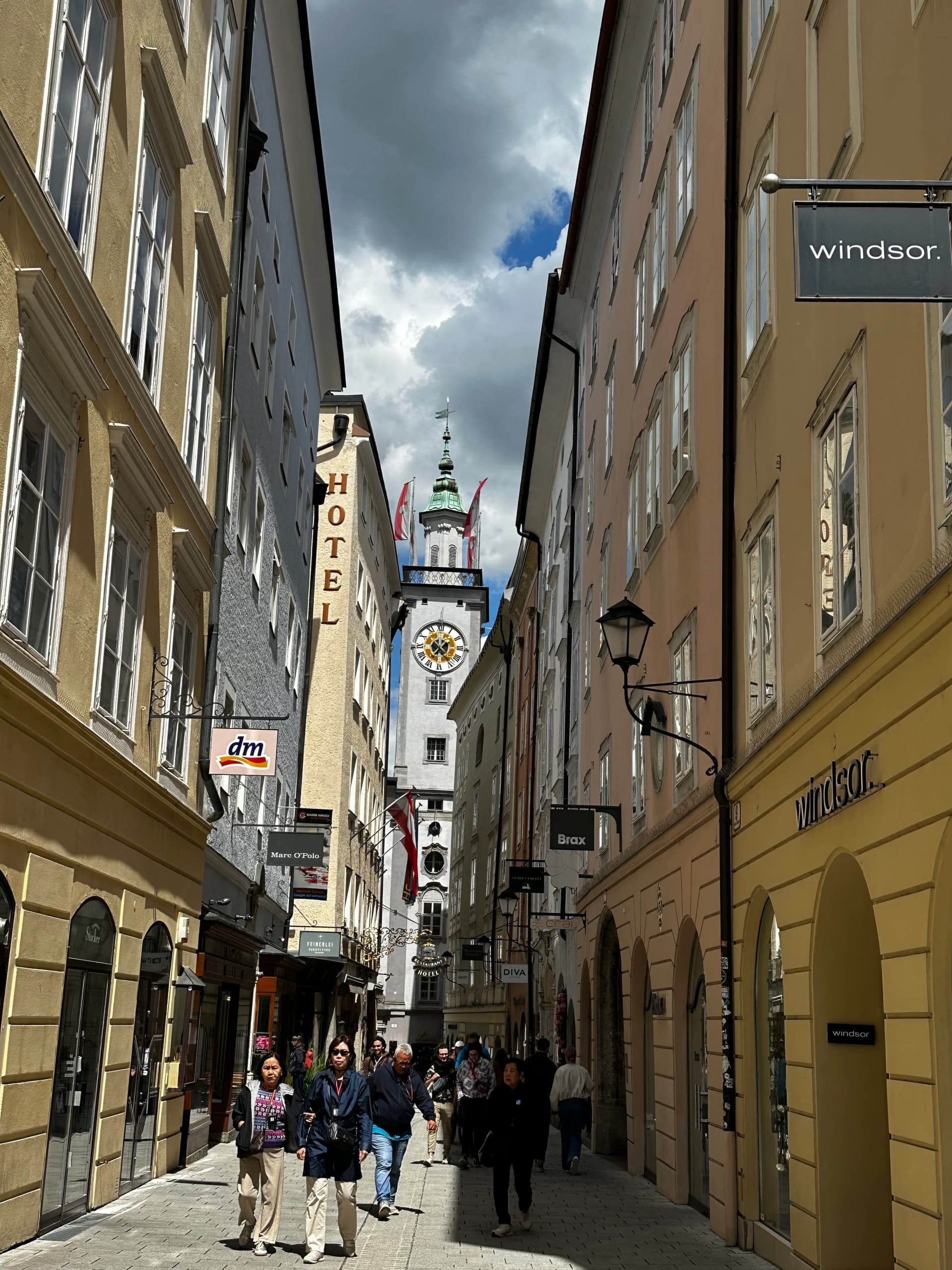 Salzburg street lunch or old town walk