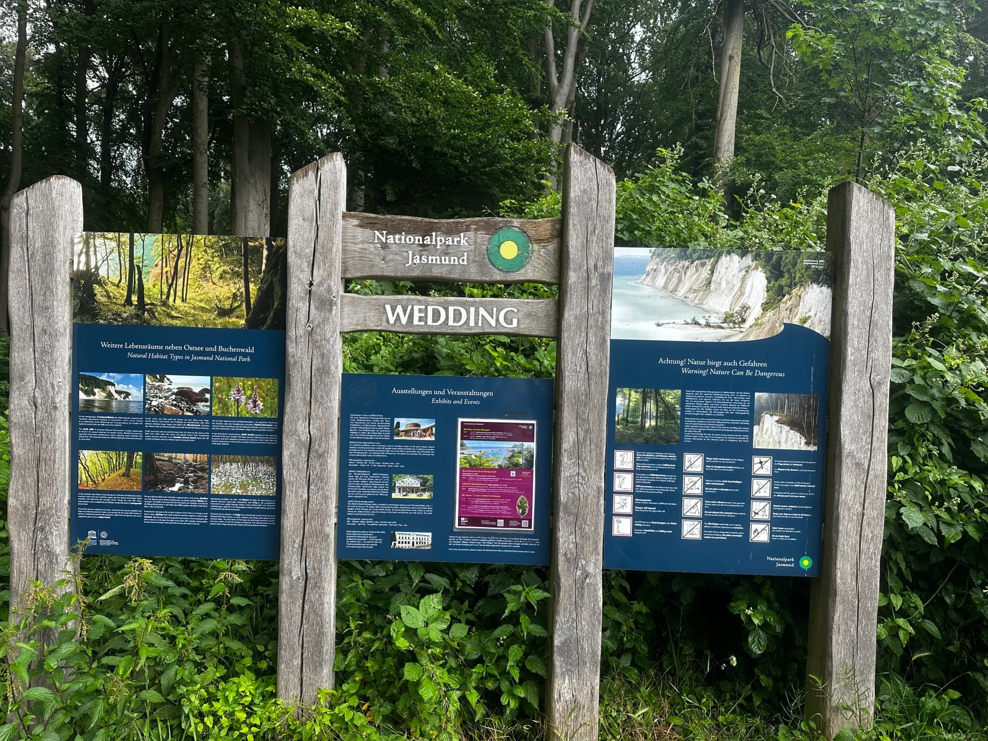 Jasmund National Park information board