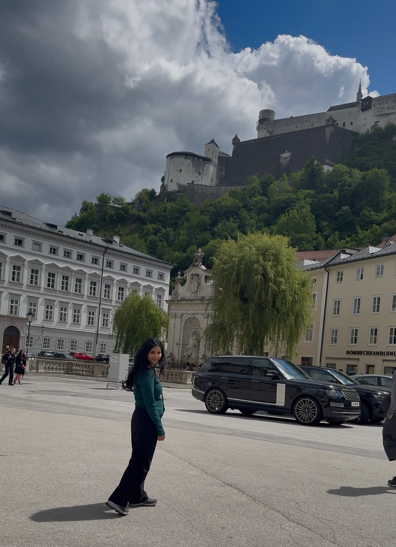 Kapitelplatz view towards Hohensalzburg Fortress