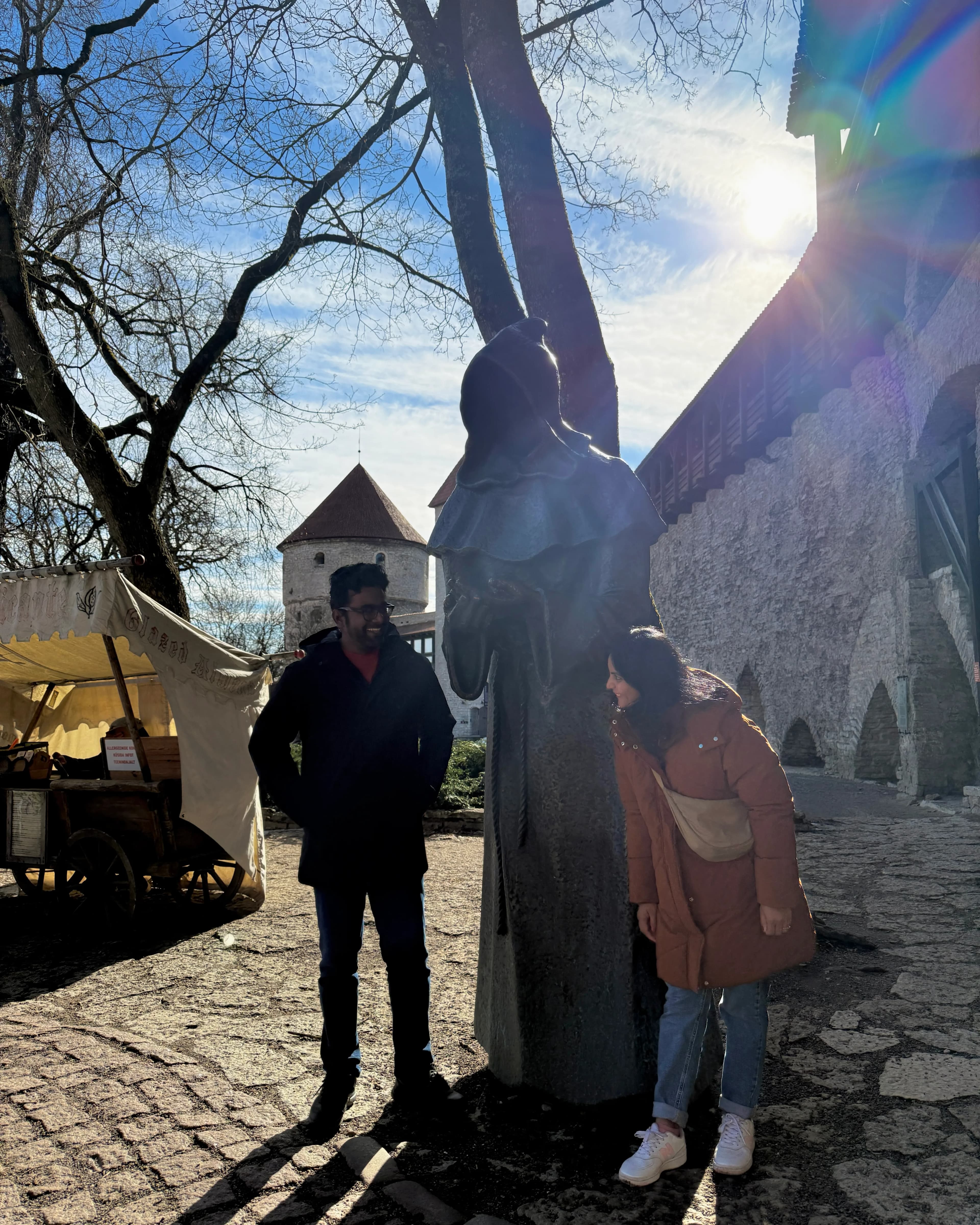 Wooden walkway on Tallinn city wall at Munkadetagune Tower