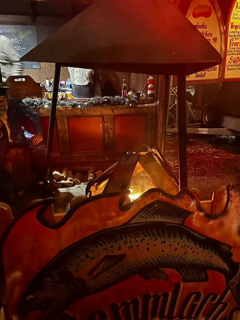 Medieval atmosphere with fire pits and torches