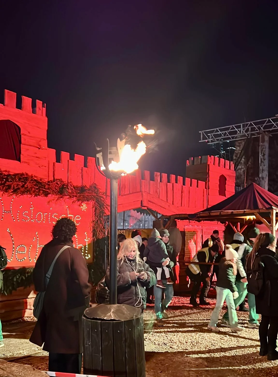 RAW Gelände entrance with torches