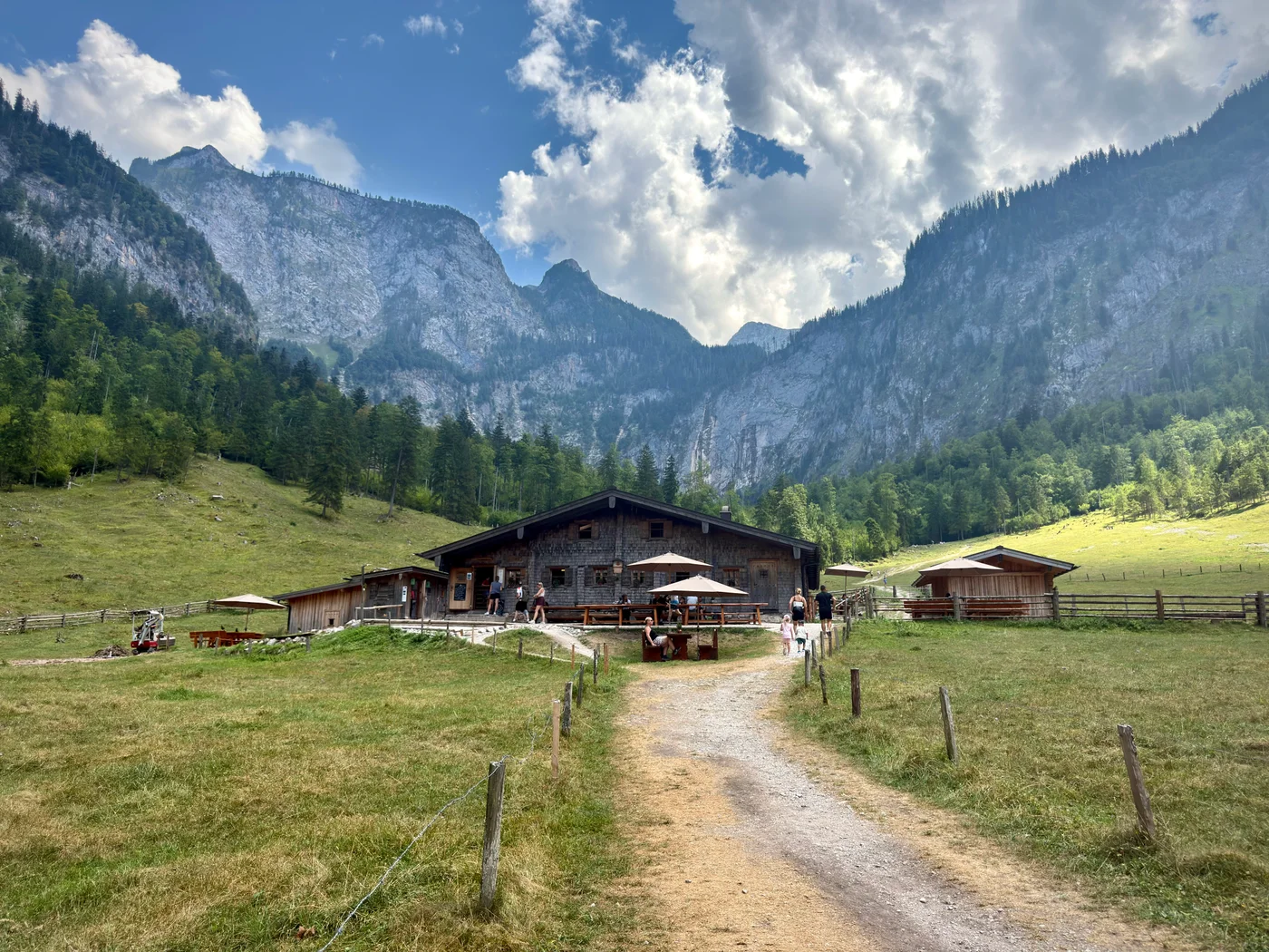 Fischunkelalm alpine hut on the return visit after the long hike