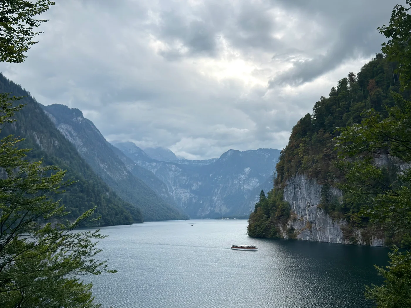 Classic Malerwinkel view down the length of Königssee