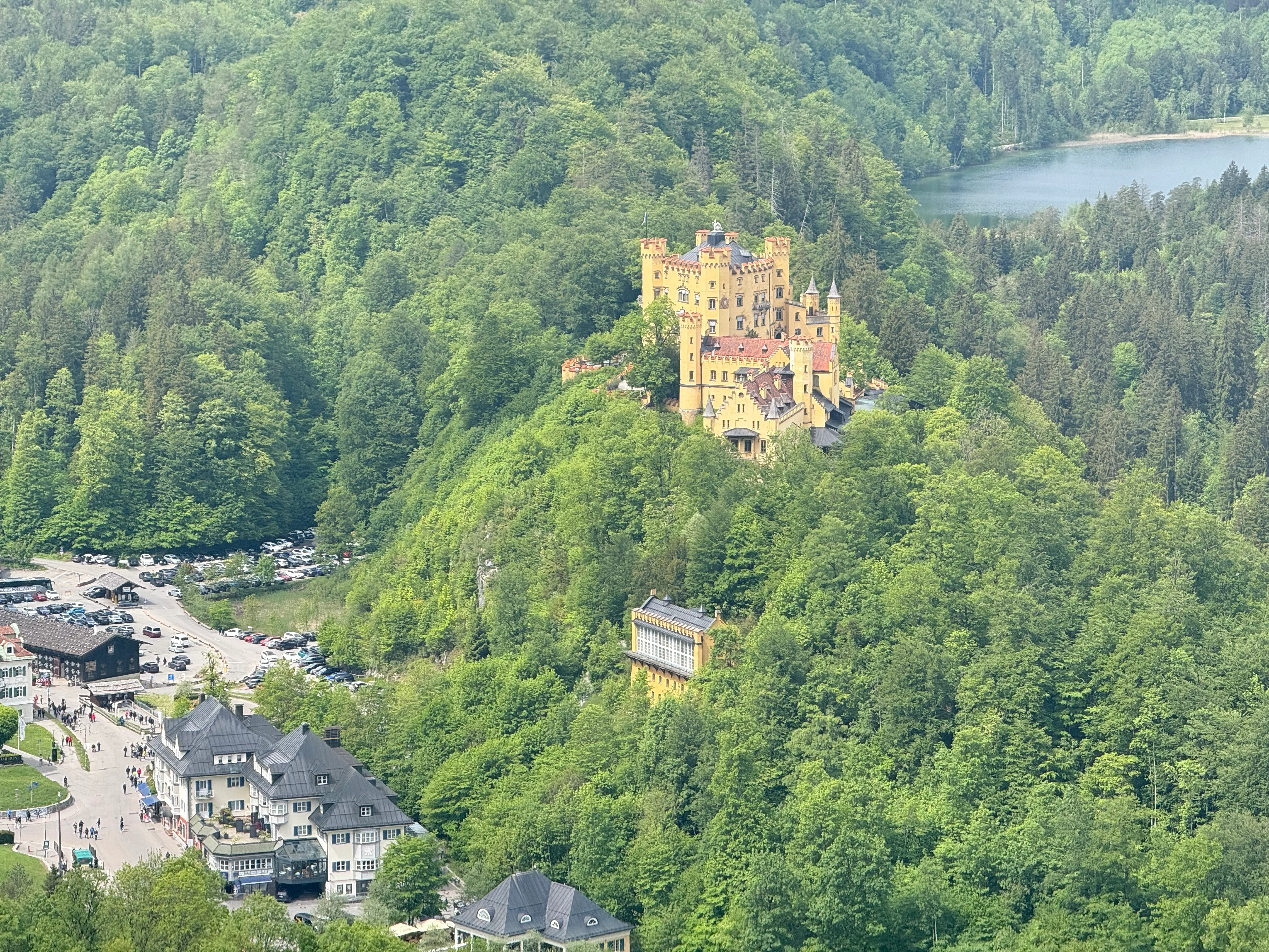 View of Hohenschwangau Castle from the hike