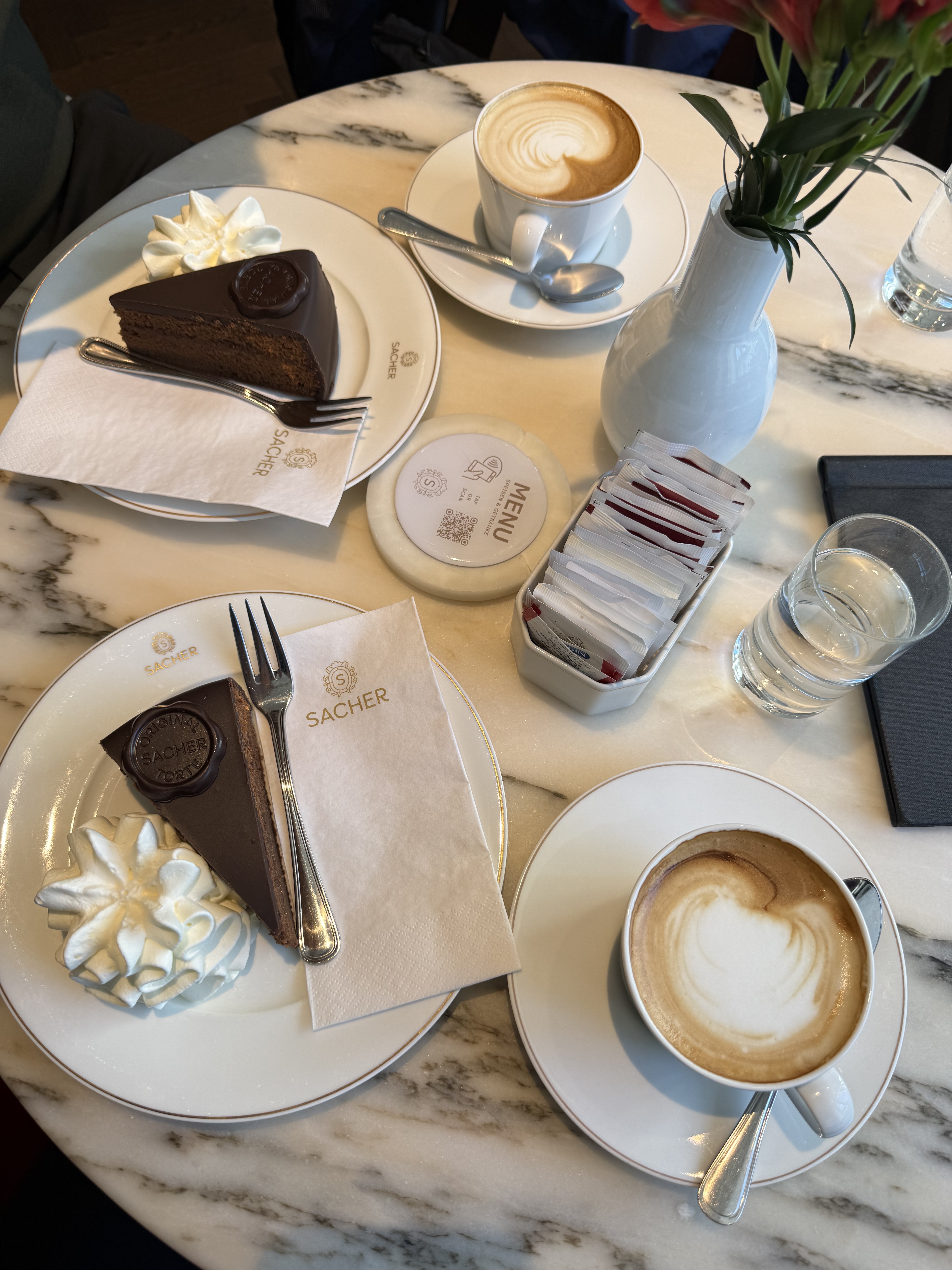 Sacher Torte and coffee