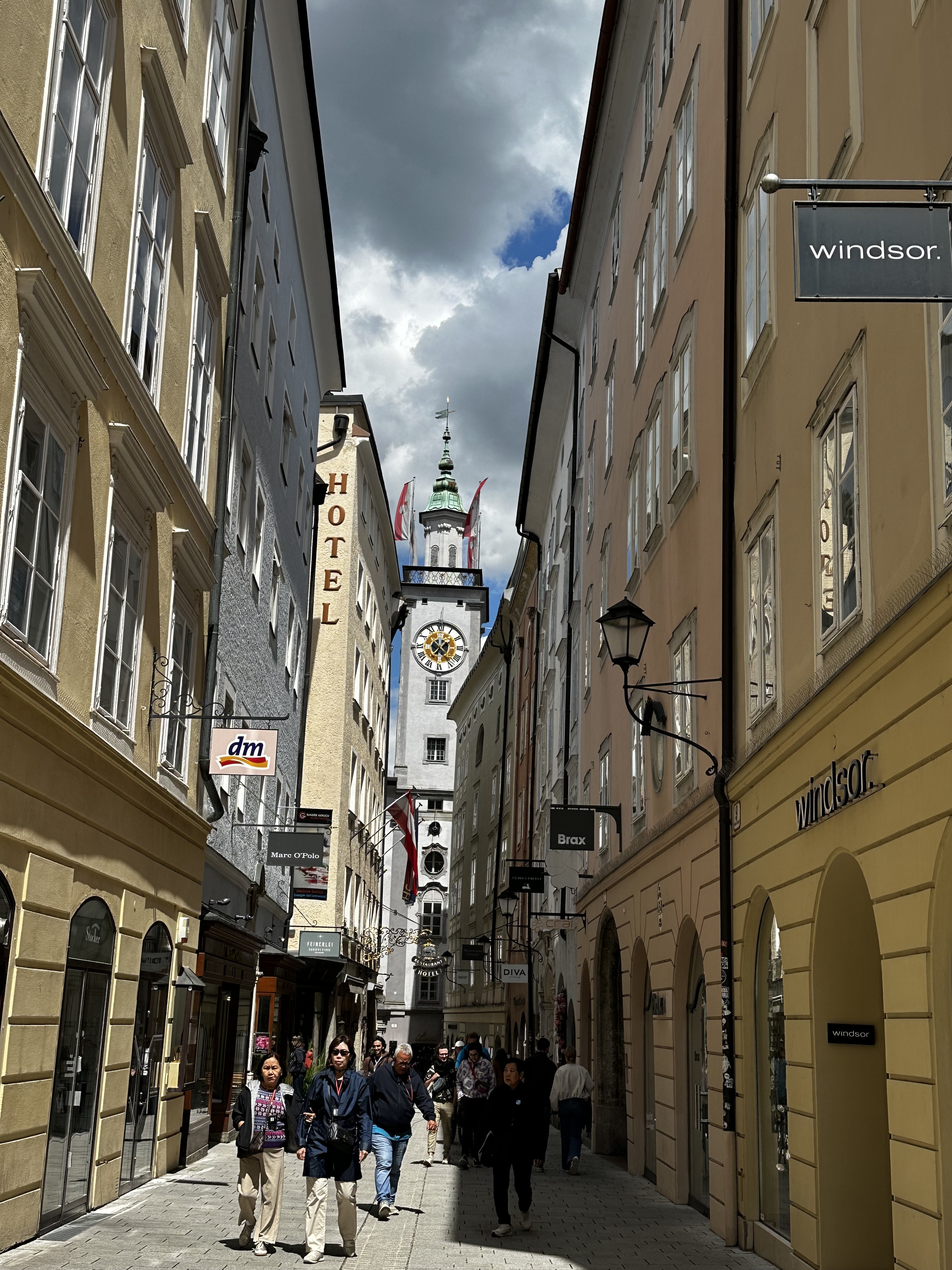 Salzburg street lunch or old town walk