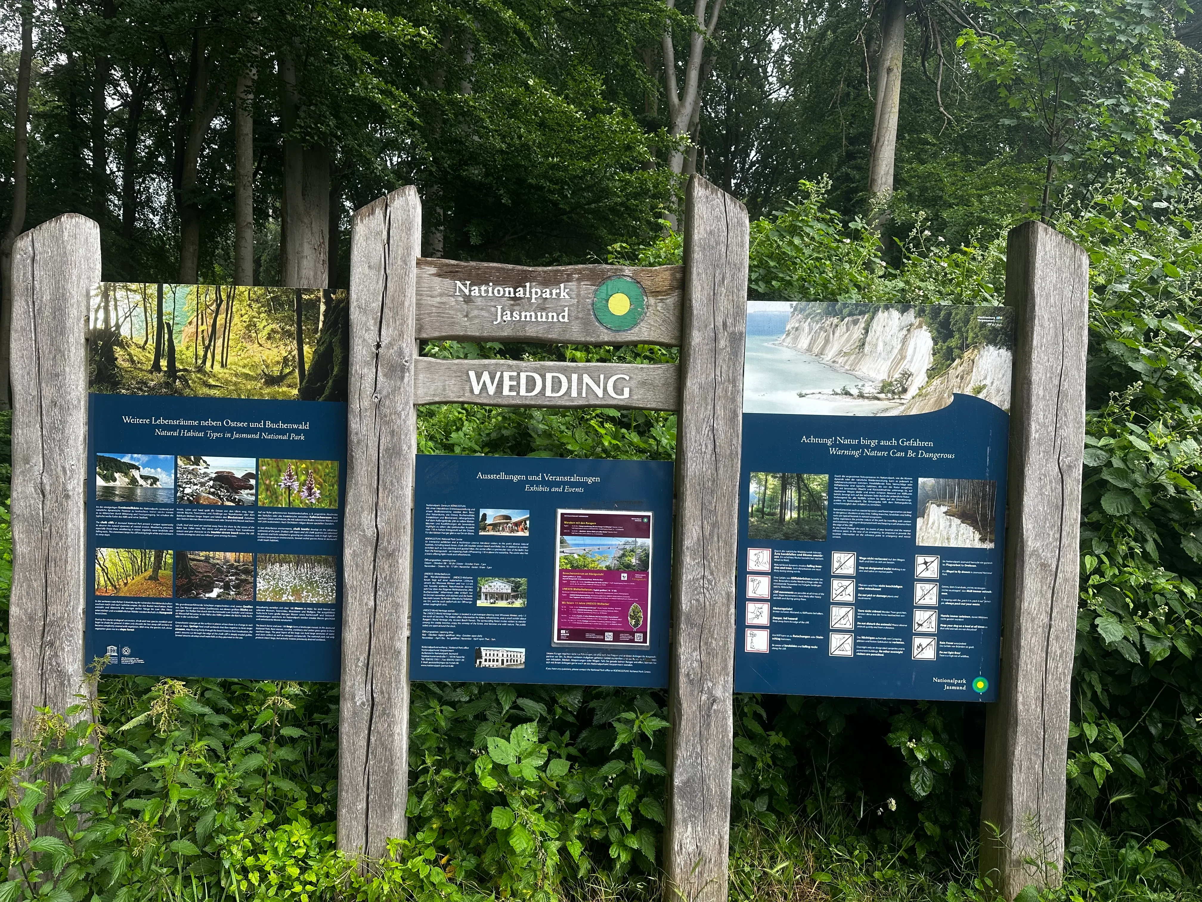 Jasmund National Park information board
